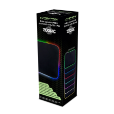 Esperanza EGP105 ZODIAC 350x250mm RGB LED fekete gamer egérpad asztali számítógép kellék
