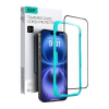 ESR Apple iPhone 16 képernyővédő üveg (2.5d, 0.33mm, 9h + segédkeret) fekete