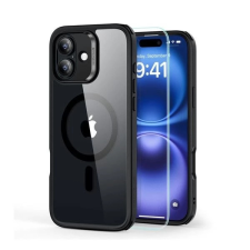 ESR Classic Hybrid HaloLock hátlaptok + üvegfólia Apple iPhone 16 Plus fekete-átlátszó tok és táska