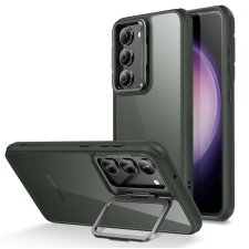 ESR Classic Hybrid Stash szilikon tok kitámasztóval Samsung Galaxy S23 Plus átlátszó-zöld tok és táska