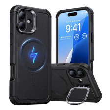 ESR Cyber Tough HaloLock hátlaptok kitámasztóval Apple iPhone 16 Plus fekete tok és táska
