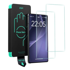 ESR képernyővédő üveg 2db (2.5D, 0.33mm, 9H + segédkeret) ÁTLÁTSZÓ mobiltelefon kellék