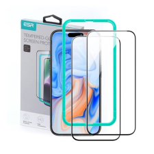 ESR képernyővédő üveg 2db (2.5D, 0.33mm, 9H + segédkeret) FEKETE mobiltelefon kellék
