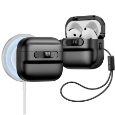 Esr Pulse Halolock Tok Magsafe-Hoz Apple Airpods 4 Fekete Tokhoz fülhallgató, fejhallgató tok
