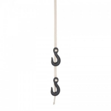 Esschert Design Heveder 2 db öntöttvas akasztóval dekorációk és virágtartók felakasztásához kerti dekoráció