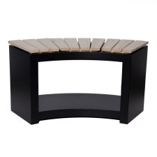 Esschert Design Kerti pad fatároló résszel, ívelt alakú kerti bútor