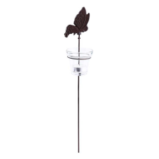 Esschert Design Leszúrható öntöttvas gyertyatartó, 41,5 cm, pillangó gyertyatartó