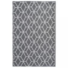 Esschert Design szürke és fehér kültéri szőnyeg 180 x 121 cm OC25 lakástextília