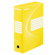 ESSELTE Archiválódoboz, A4, 100 mm, karton, ESSELTE Boxycolor, sárga (E128423) irattartó