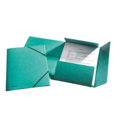 ESSELTE Gumis mappa, 15 mm, prespán, A4, ESSELTE &quot;Rainbow&quot;, zöld mappa