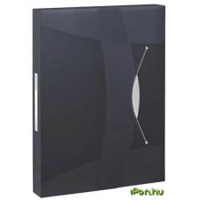 ESSELTE Gumis mappa 47 mm PP A4 Vivida Jumbo Vivida fekete mappa