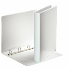 ESSELTE Gyűrűs könyv, panorámás, 4 gyűrű, D alakú, 35 mm, A4, PP, ESSELTE, fehér gyűrűskönyv