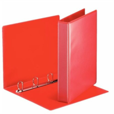 ESSELTE Gyűrűs könyv, panorámás, 4 gyűrű, D alakú, 50 mm, A4, PP, ESSELTE, piros gyűrűskönyv