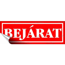 ESSELTE Információs matrica, 14x5 cm, "Bejárat", piros információs címke