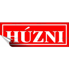 ESSELTE Információs matrica, 14x5 cm, "Húzni", piros információs címke