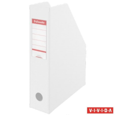 ESSELTE Iratpapucs, PVC/karton, 70 mm, összehajtható, ESSELTE, Vivida fehér