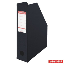  ESSELTE Iratpapucs, PVC/karton, 70 mm, összehajtható, ESSELTE, Vivida fekete irattartó