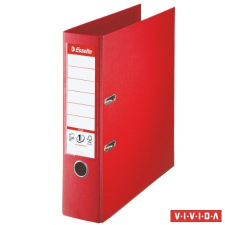 ESSELTE Iratrendező, 80 mm, A4, PP/PP, élvédő sínnel, Esselte Standard Plus, Vivida piros (81183) gyűrűskönyv