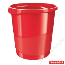 ESSELTE Papírkosár, 14 liter, ESSELTE Europost, Vivida piros (E623947) szemetes