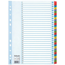 ESSELTE Regiszter, karton, A4, 1-31, ESSELTE "Mylar" regiszter és tartozékai