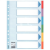 ESSELTE Regiszter, karton, A4, 6 részes, írható előlappal, ESSELTE "Standard", színes