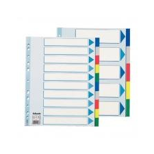 ESSELTE Regiszter, műanyag, A4 Maxi, 10 részes, ESSELTE regiszter és tartozékai