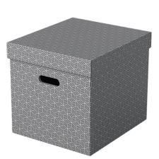 ESSELTE Tárolódoboz ESSELTE Home kocka alakú szürke 3db/csomag bútor