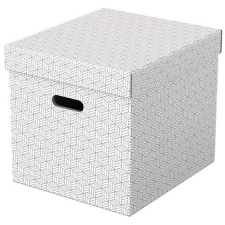 ESSELTE Tárolódoboz, kocka alakú, ESSELTE &quot;Home&quot;, fehér bútor