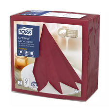 Essity GmbH szalvéta Linstyle, premium textilhatású, BURGUNDI, 39/1, 50db/csg, 12csg/karton higiéniai papíráru