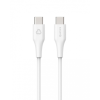 eSTUFF Infinite Super Soft USB Type-C apa - USB Type-C apa Adat és töltő kábel - Fehér (3m) (ES604370)