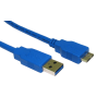  ET-DQ11Y1WEGWW USB micro USB 3.0 kábel -adatkábel, töltőkábel, microUSB. (1,8m, kék színű USB3.0 cable)
