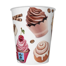 Étel Desszert Coffee and Sweets papír pohár 8 db-os 250 ml party kellék
