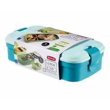  Ételtartó doboz evőeszközzel CURVER Lunch&amp;Go műanyag 1,4L kék uzsonnás doboz