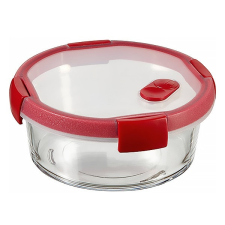  Ételtartó üveg CURVER Smart Cook kerek üveg 1,2L piros konyhai eszköz