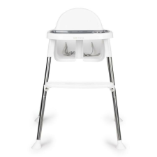 Etetőszék 2 az 1-ben tálcával övekkel fehér etetőszék
