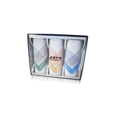 ETEX L55-6  Női textilzsebkendő 3db, díszdobozban
