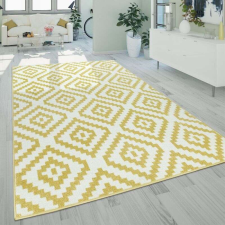  Ethno mintájú szőnyeg sárga-fehér, modell 20676, 200x280cm lakástextília