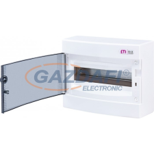 ETI 001101001 ECT12PT DIDO-E 1x12 modulos elosztó szekrény, falra szerelhető, átlátszó ajtó villanyszerelés