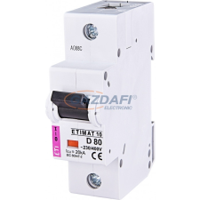 ETI 002151731 ETIMAT10 D80A 1p kismegszakító, 1,5 modul villanyszerelés