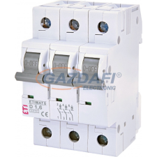 ETI 002164507 ETIMAT6 D1,6A 3p 6kA kismegszakító, 3 modul villanyszerelés