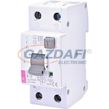 ETI 002172501 KZS-2M 2p A B6A 30mA áram-védőkapcsolós kismegszakító villanyszerelés
