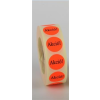 . Etikett, 20 mm kör, "AKCIÓ" felirattal, 1000 etikett/tekercs, piros