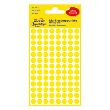  Etikett AVERY 3013 jelölőpont 8mm sárga 416 db/csomag etikett