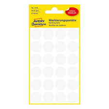 Etikett AVERY 3170 öntapadó jelölőpont fehér 18mm 96 jelölőpont/csomag etikett