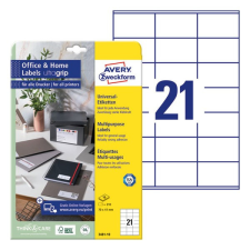 Etikett AVERY 3481-10 70x41mm univerzális 240 címke/doboz 10 ív/doboz etikett