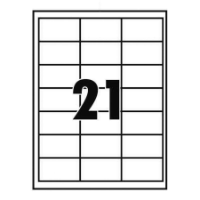 Etikett címke, 63,5x38,1mm, 100 lap, 21 címke/lap etikett