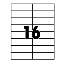 Etikett címke, 99,1x33,9mm, 100 lap, 16 címke/lap etikett