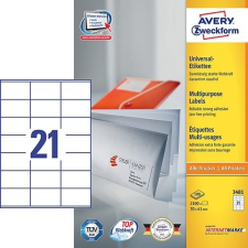 Etikett címke univerzális 3481 fehér 70x41mm Avery etikett