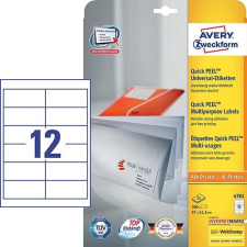 Etikett címke univerzális 4781 fehér QuickPEEL 97x42,3mm 25ív Avery etikett