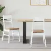  Étkező Székek 2 pcs Fehér 43 x 54 x 89 cm Tömör Gumi Fa